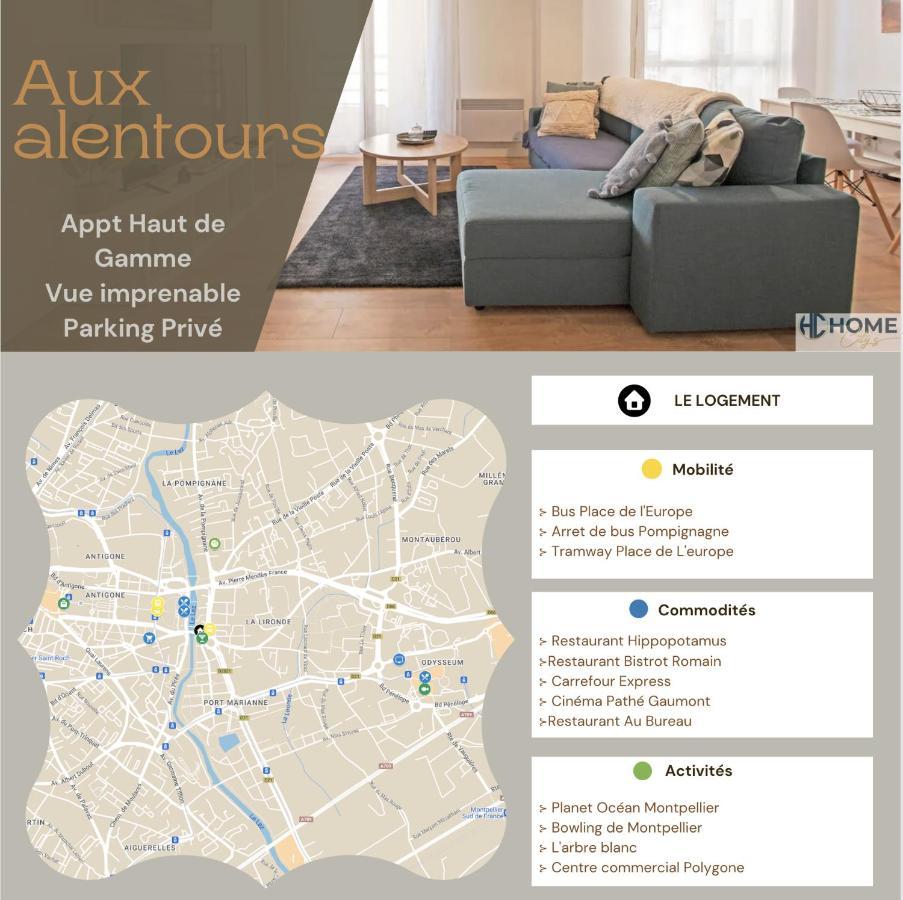מונפלייה Appartement Cosy , Vue Imprenable, Parking Prive מראה חיצוני תמונה